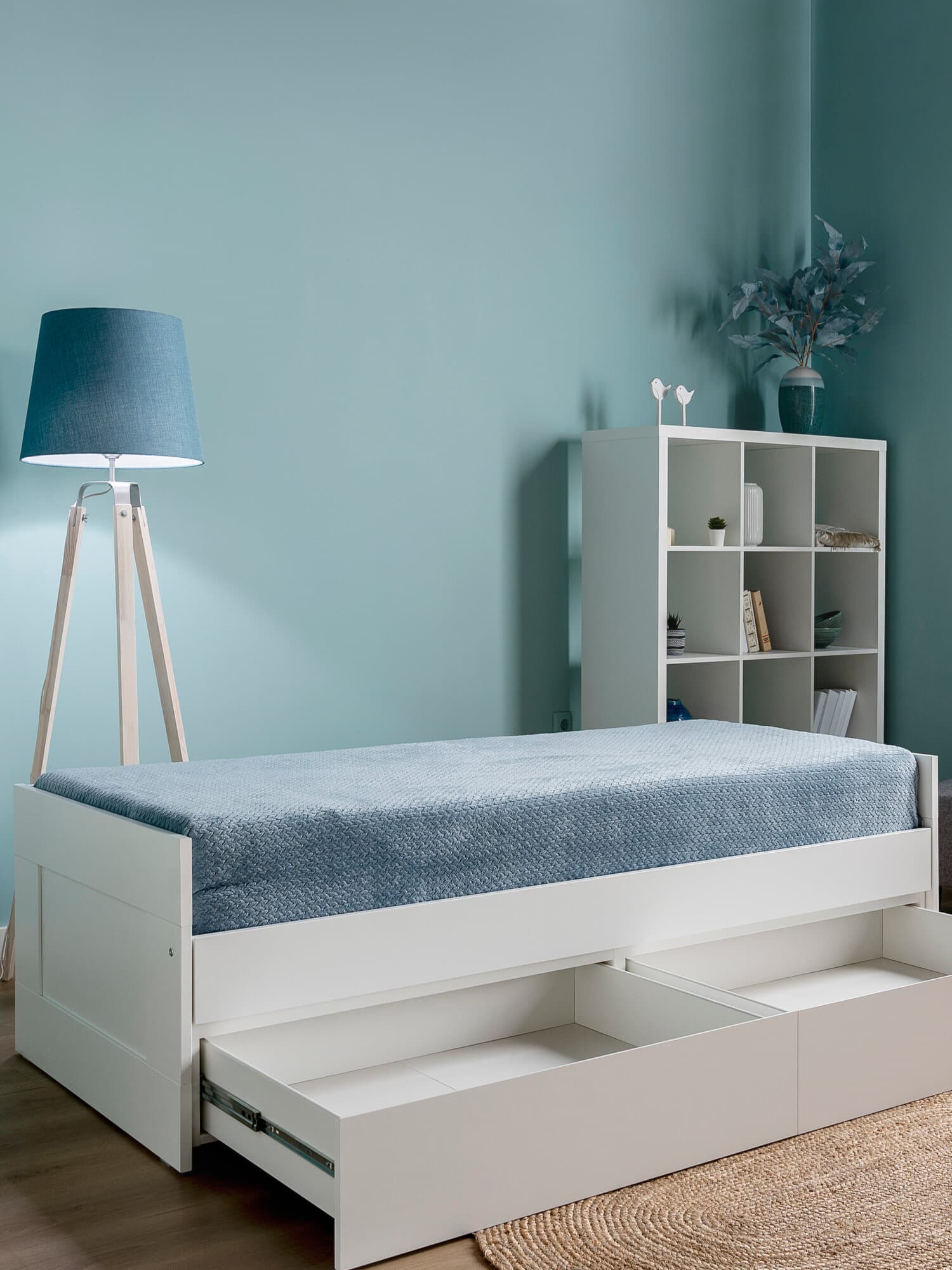 Кровать раздвижная Сириус, с ящиками, 80х200/160х200 см, белая 3