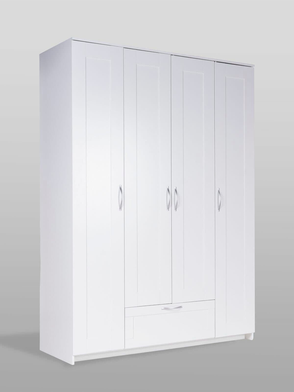 Шкаф Сириус, 4 двери и 1 ящик, 156х59х220 см, белый 10