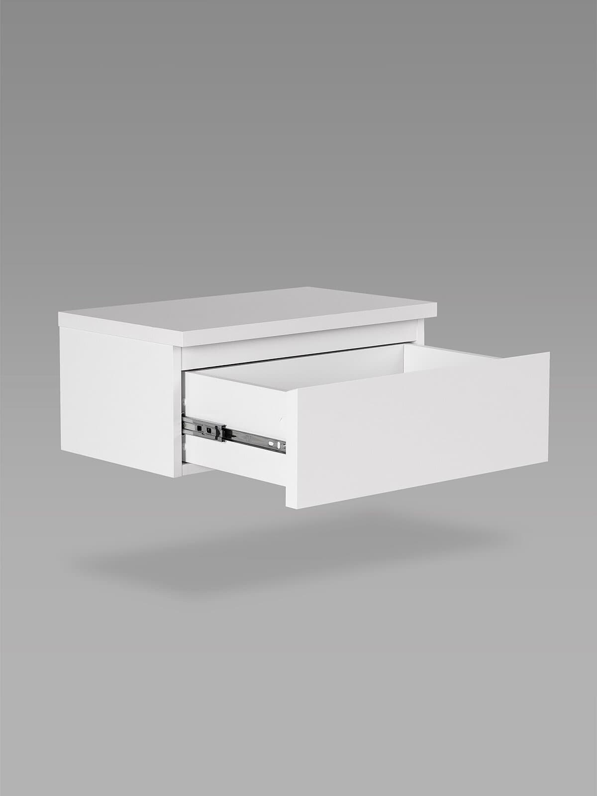 Тумба прикроватная подвесная Варма 50х21х30, белая 6