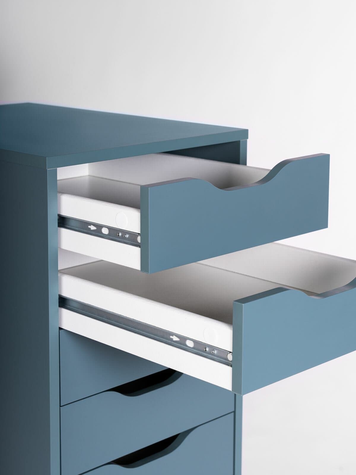 Комод Ингар, 8 ящиков, 36x102x53 см, серо-бирюзовый 10