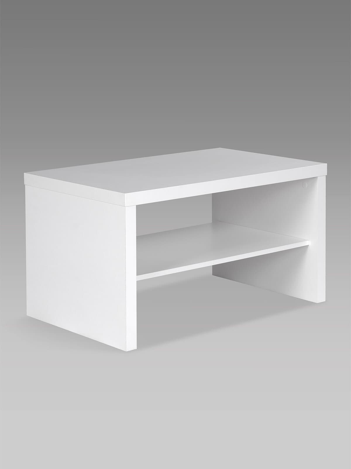 Стол журнальный Энкель, с полкой, 82x50x45 см, белый 9