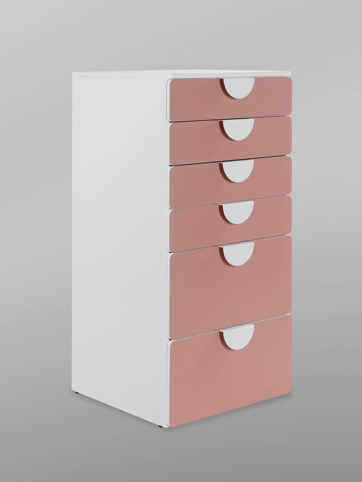 Комод Пикси, 6 ящиков 60x57x120, мечтательный пион 12