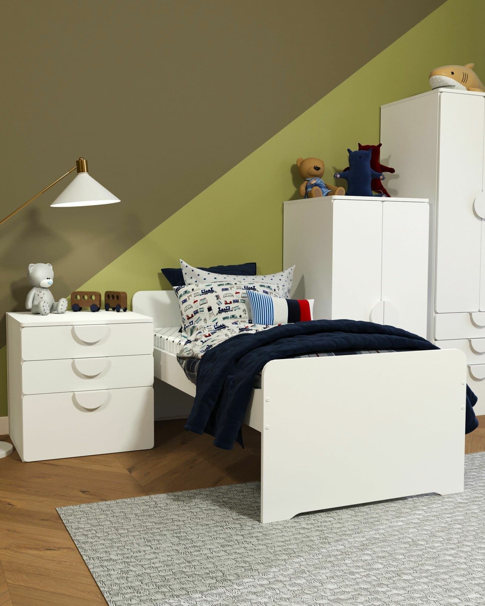 Комод Пикси, 3 ящика 60x57x60, белый (робкий подснежник) 14