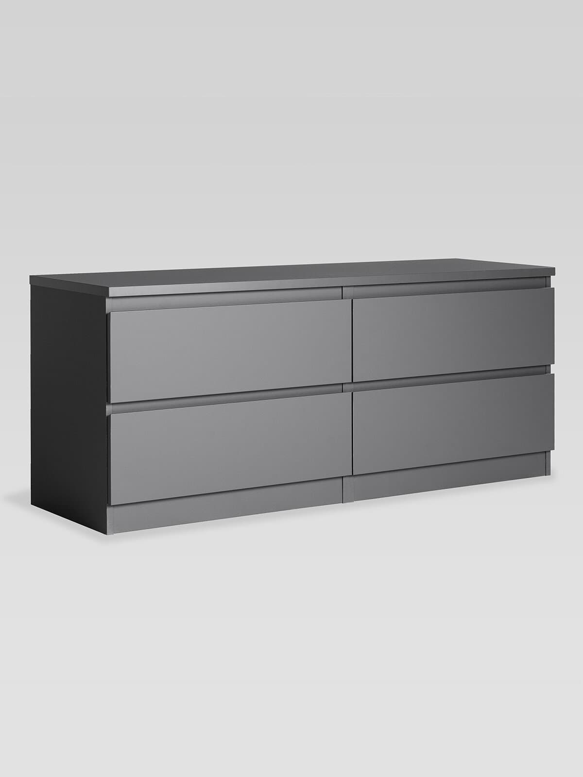 Тумба для ТВ Кастор, 4 ящика, 130х40х54 см, серая 8