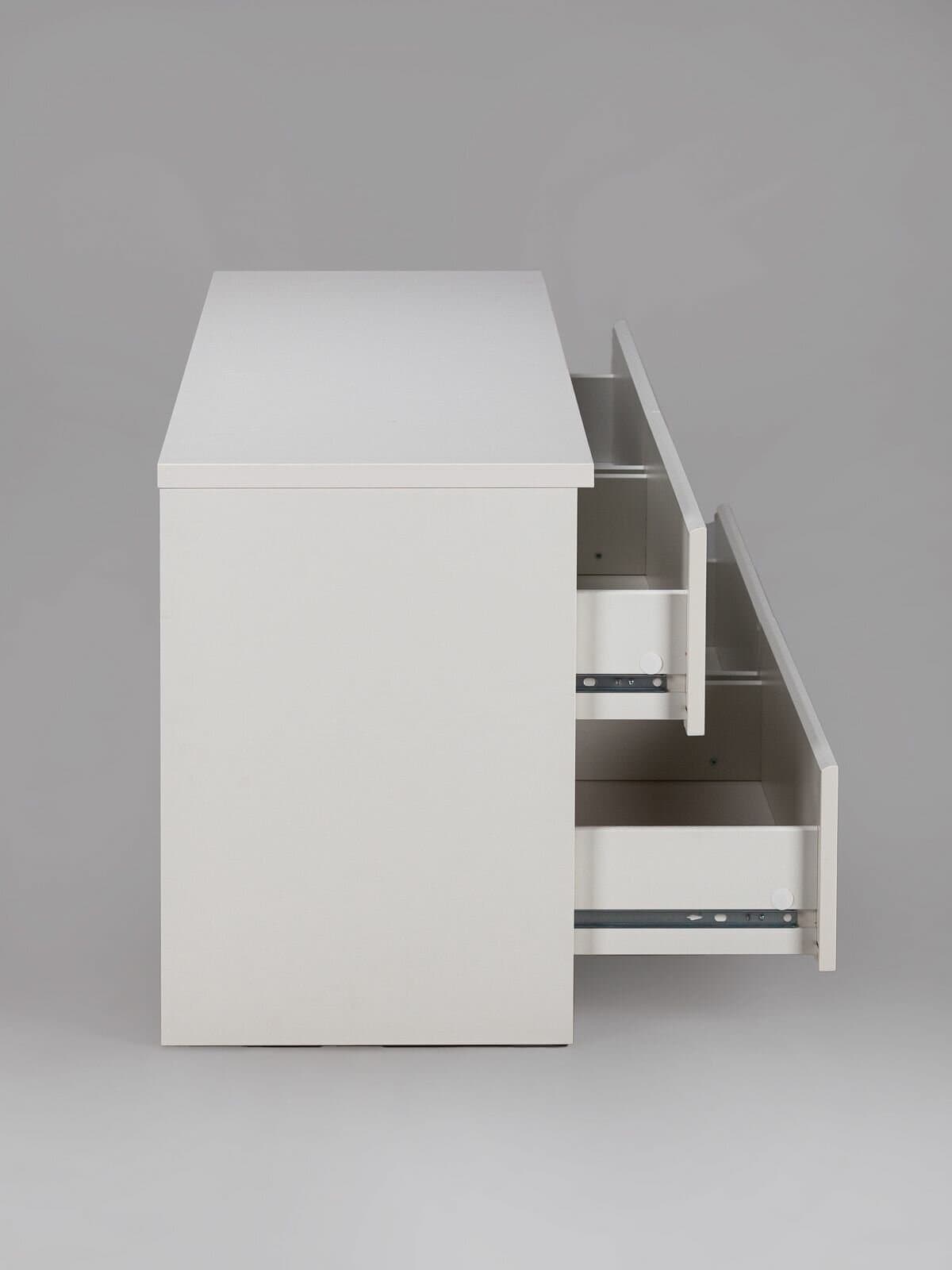 Тумба для ТВ Кастор, 4 ящика, 130х40х54 см, белая 13