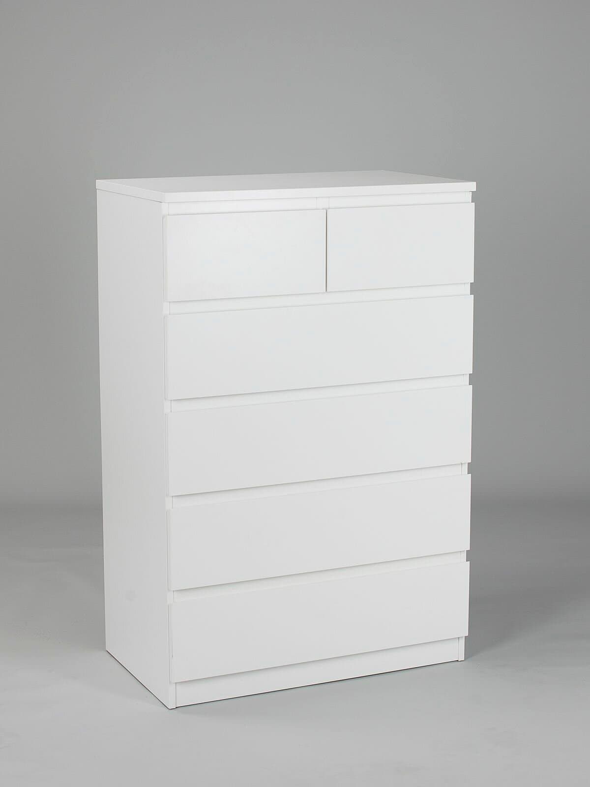 Комод Мальта, 4+2 ящика, с доводчиками, 80х48х121 см, белый 20