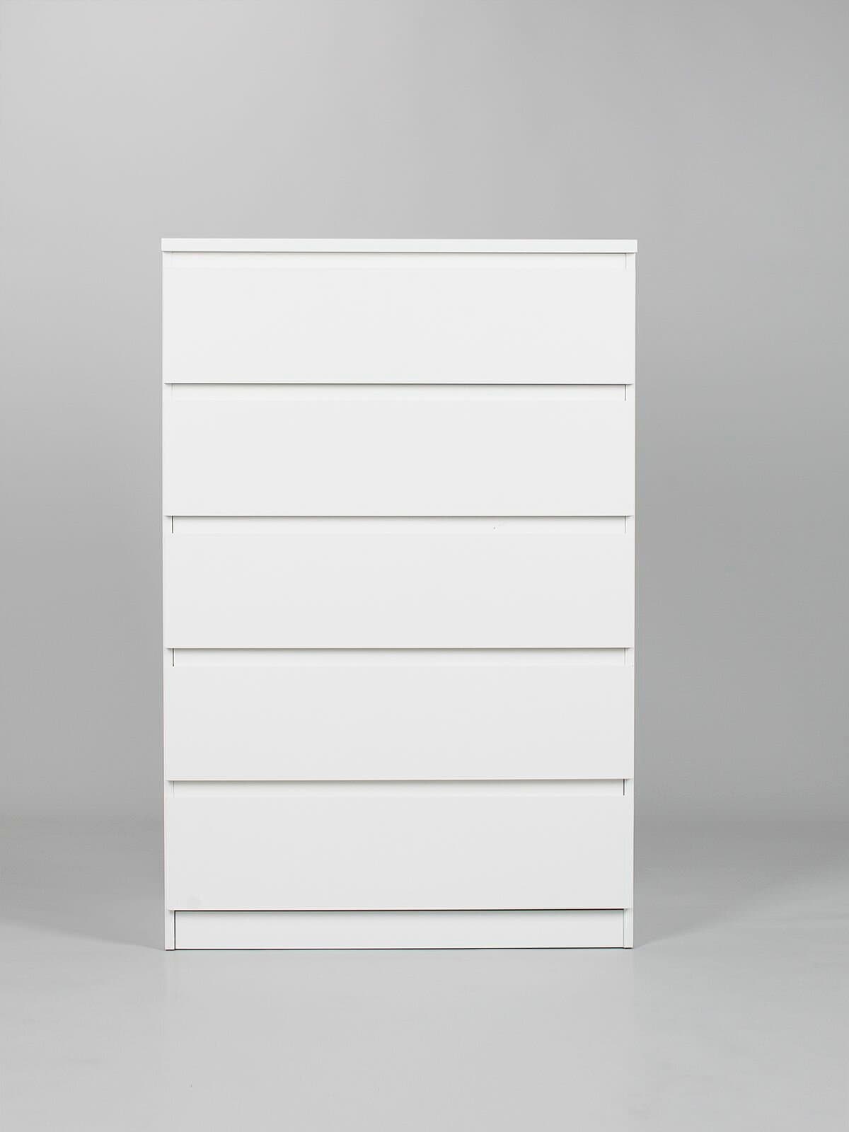 Комод Мальта, 5 ящиков, с доводчиками, 80х48х121 см, белый 18