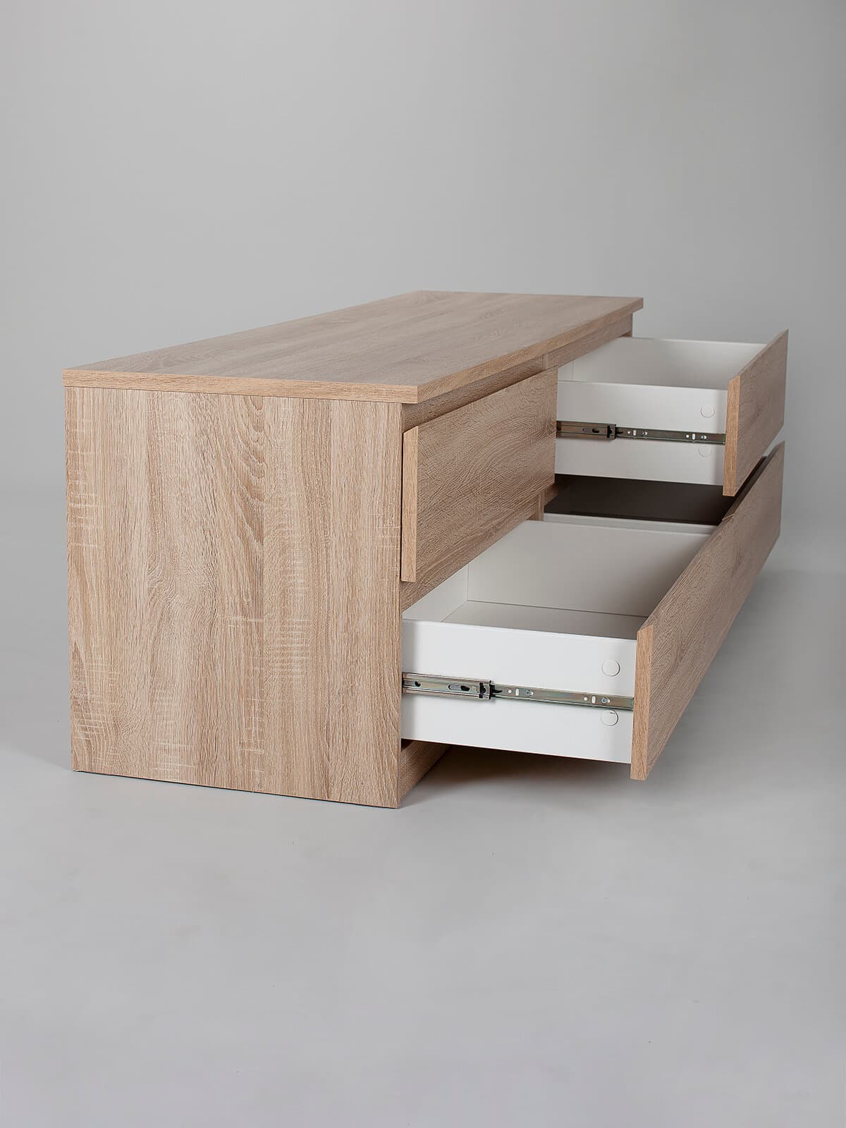 Комод Мальта, 4 ящика, горизонтальный, с доводчиками, 160х48х54 см, дуб сонома 26