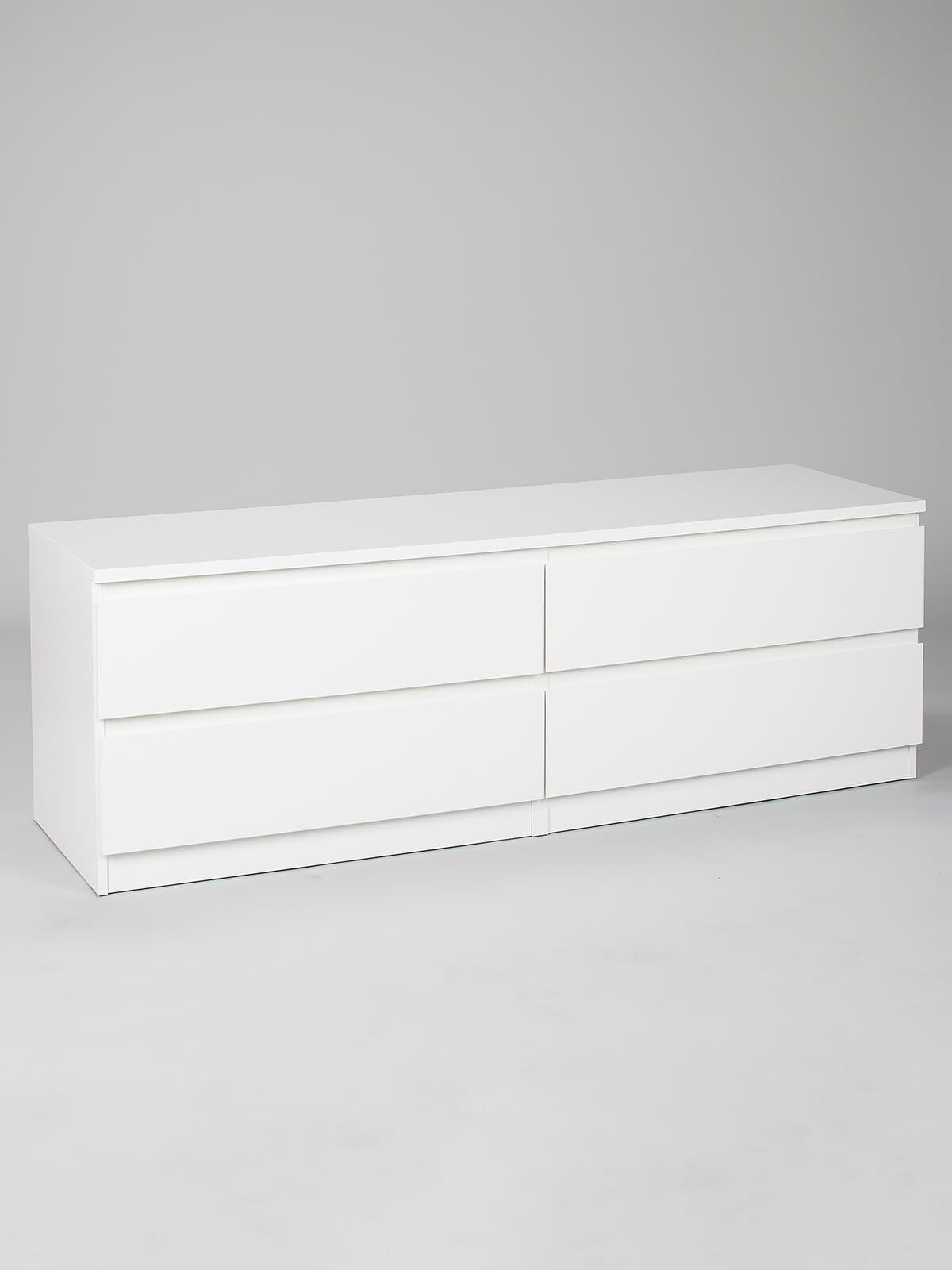 Комод Мальта, 4 ящика, горизонтальный, с доводчиками, 160х48х54 см, белый 18