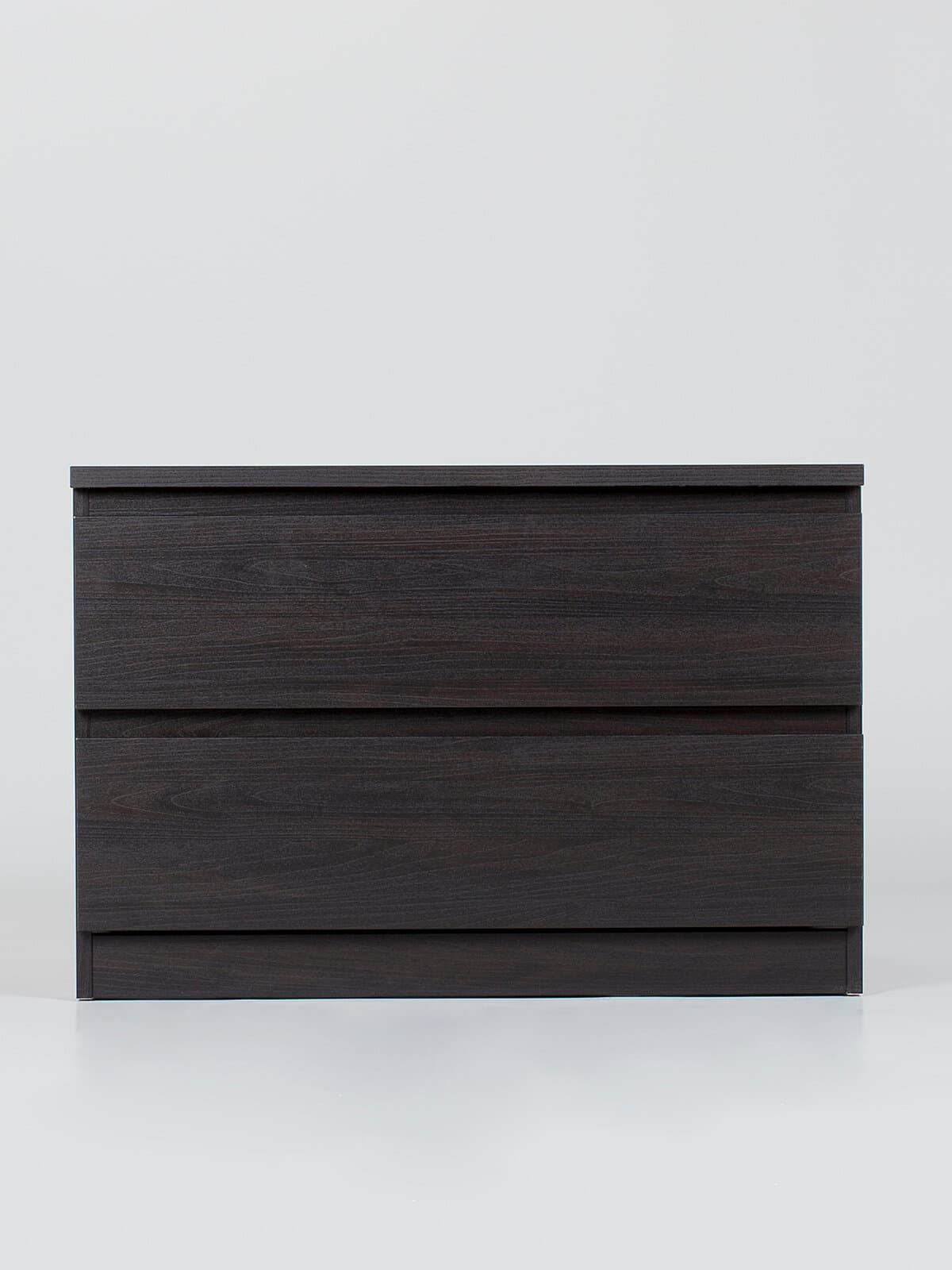 Комод Мальта, 2 ящика, с доводчиками, 80х48х54 см, черно-коричневый, дуб венге 12