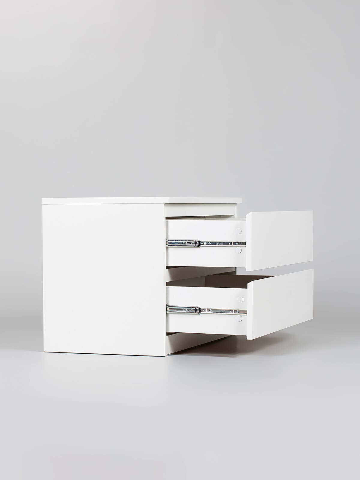 Комод Мальта, 2 ящика, с доводчиками, 80х48х54 см, белый 23