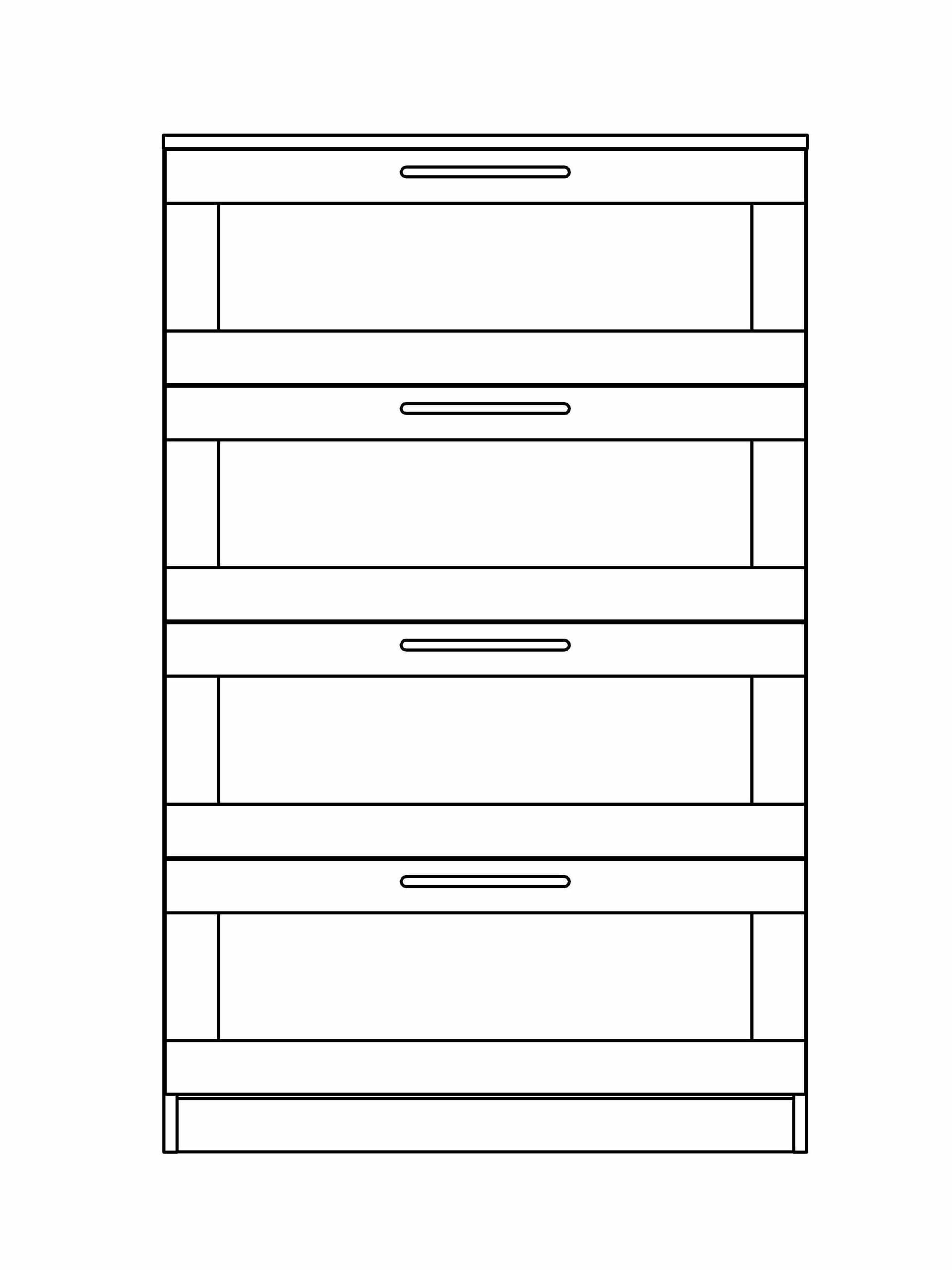 Комод Сириус, 4 ящика, 78х41х123 см, белый 17