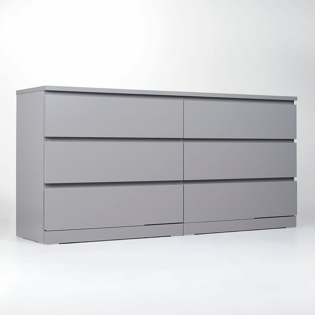 Комод Варма, 6 ящиков, горизонтальный, 160х78х40 см, эмаль серая 9