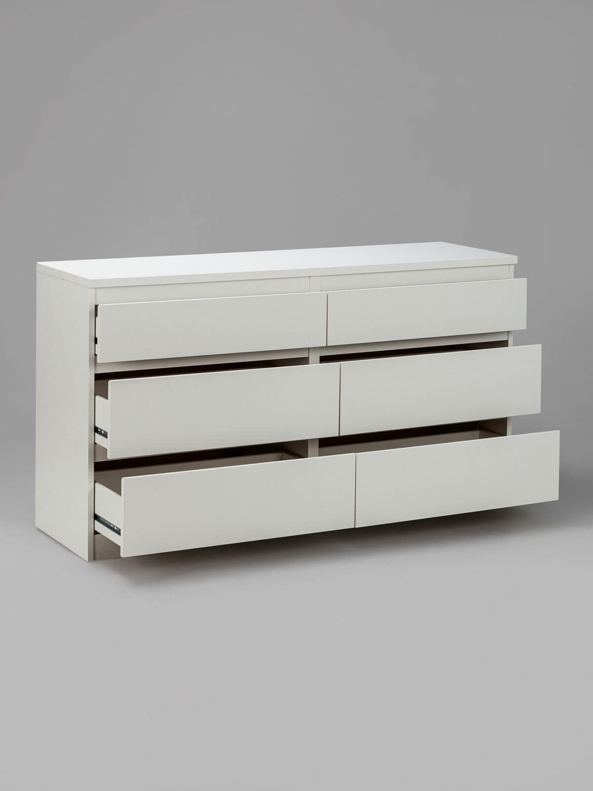Комод Кастор, 6 ящиков, 129х40х71 см, белый 11