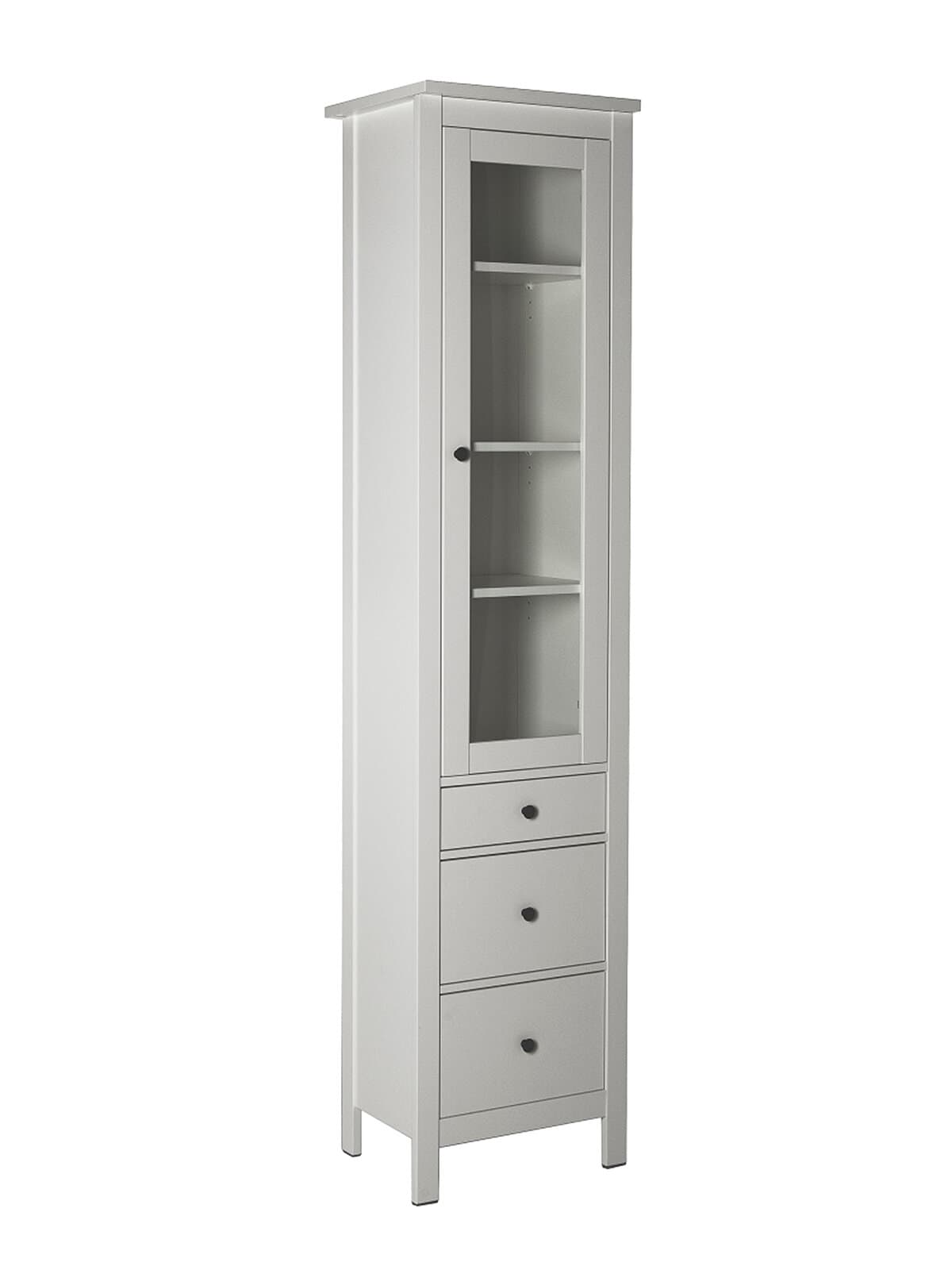 Шкаф с витриной Сага, 50х41х215 см, белый 10
