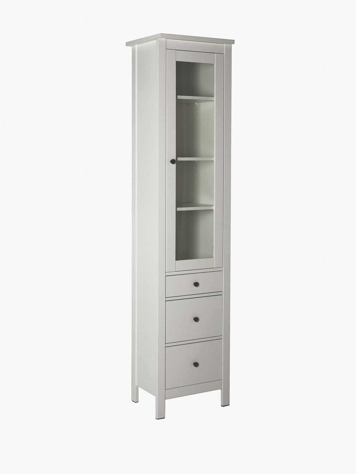 Шкаф с витриной Сага, 50х41х215 см, белый 3
