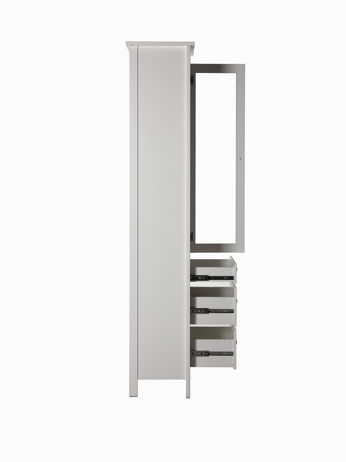 Шкаф с витриной Сага, 50х41х215 см, белый 8