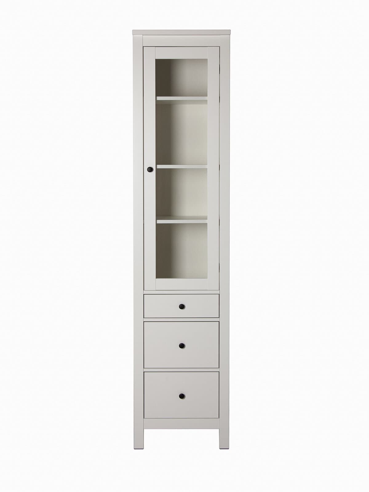 Шкаф с витриной Сага, 50х41х215 см, белый 9