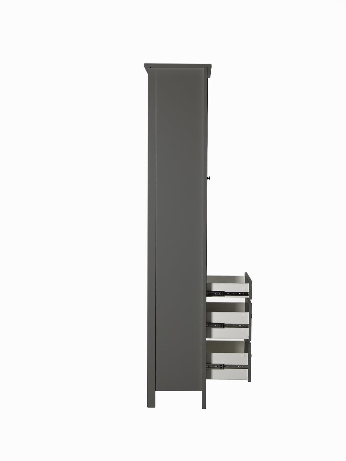 Шкаф с витриной Сага, 50х41х215 см, серый 17